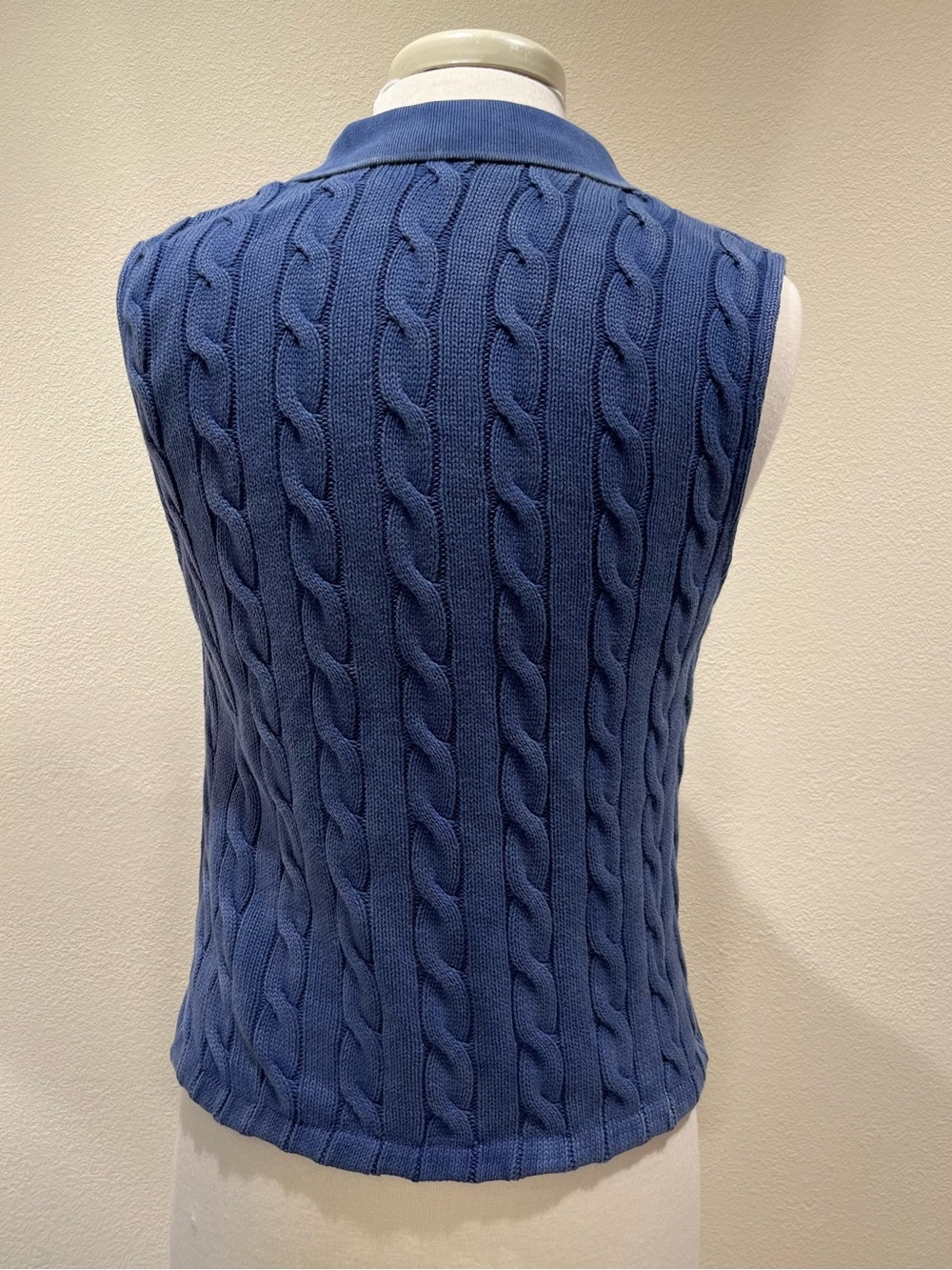 Polo by Ralph Lauren Cable-Knit Sleeveless Polo Shirt NWT - Picture 4 of 7